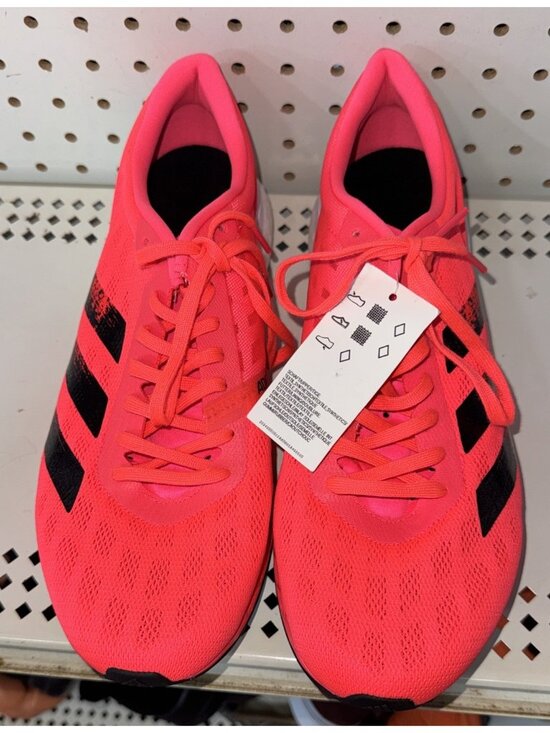 Adidas AdiZero Boston 9 Mens Athletic Running Shoes Size 11 Signal Pink Black main image 6